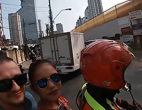 Amateur Asian European couple fucking chit sightseeing