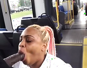 Houston College Ebony Slut Drains Black Monster Cock On Public Bus