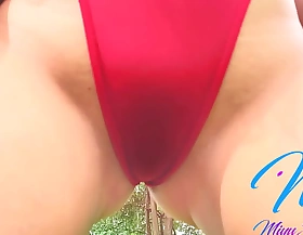 Preview#4 Part4 Filipina Chip deal out up Miyu Sanoh Showcasing Nipples And Camel Vernissage In Semi Translucent Red Monokini Swimsuit Wide of The Condo Pool - Pinay Indecency