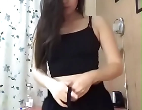 Sexy girl showing sexy throng while dancing