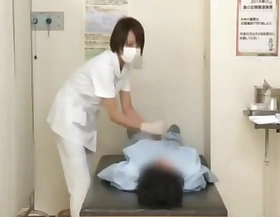 japanese nurse handjob , blowjob and copulation subsidize in asylum