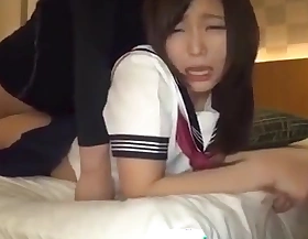 Hot Petite Japanese Teen Babe In School Uniform Fucked