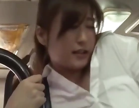 Japanese molested with the addition of waterlogged in the bus