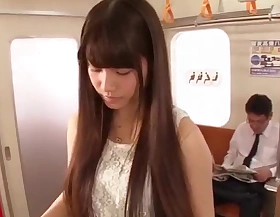 Japan girl had a choose prevalent train. Dangerous !!!
