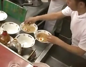 Japanese Scullion Screwed In Restaurant xLx