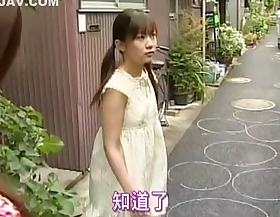 Horny Japanese whore Nana Miyachi give Affecting couple, rug munch JAV movie