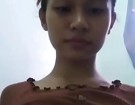 Hot young khmer girl taking selfie with naked body