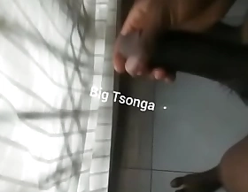 Big Tsonga masturbates while watching his neighbour's wife doing yoga outside his lorgnon