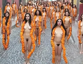Mexican nude group running pic