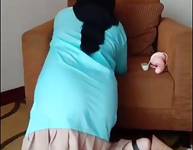 Lustful Black Hijab Masturbation Until Grungy