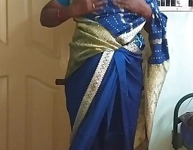 des indian horny cheating tamil telugu kannada malayalam hindi tie the knot vanitha wearing blue colour saree  showing big special and shaved pussy press hard special press nip rubbing pussy masturbation