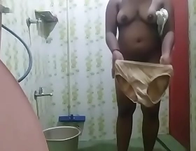 mallu bathing