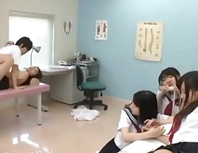Doctor examining and sex with students in trainer