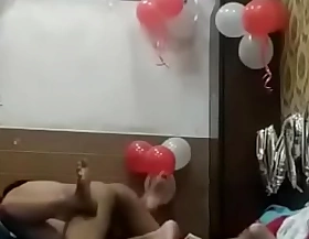 Desi Indian girl yon dead beat birthday ability at hotel