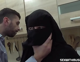 Perishable muslim wife was punished by hard sex