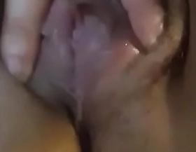 Horny arab hijab  girl moans while playing with her tits and very wet muslim pussy