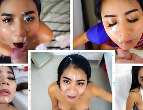 Thai Girls Give someone a thrashing Facial Compilation